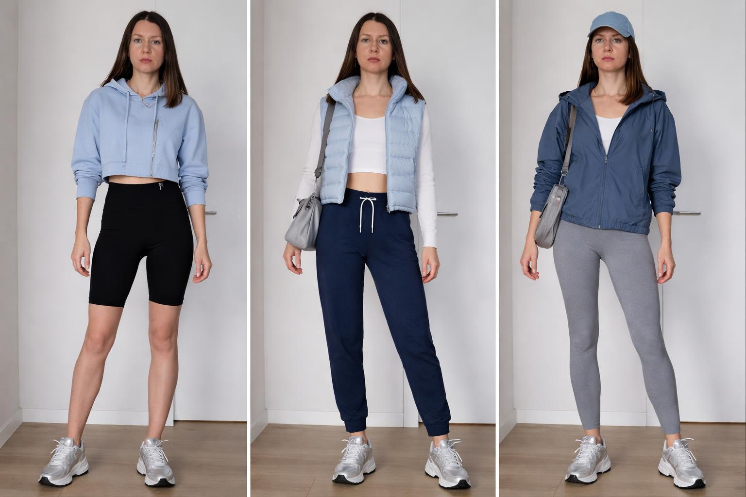 Спорт шик — 3 образа на одной внешности